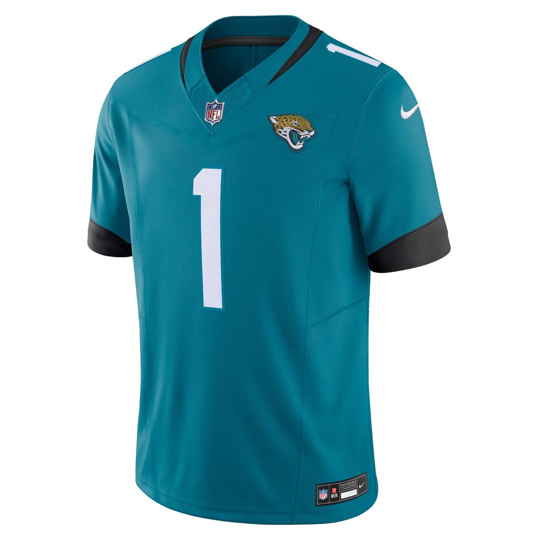 Men's Nike Jacksonville Jaguars Travis Etienne Black Vapor F.U.S.E. Limited NFL Jersey