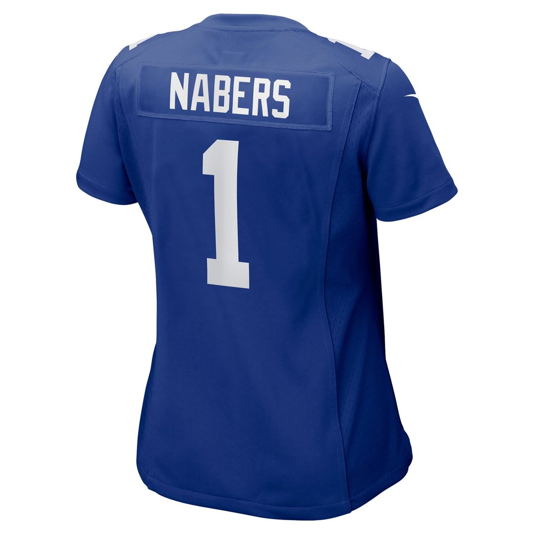 Women's Nike New York Giants Malik Nabers Royal Game NFL Jersey