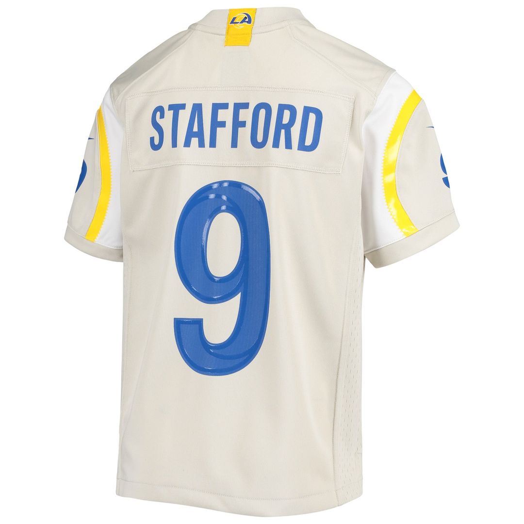 Youth Nike Los Angeles Rams Matthew Stafford Cream Game NFL Jersey