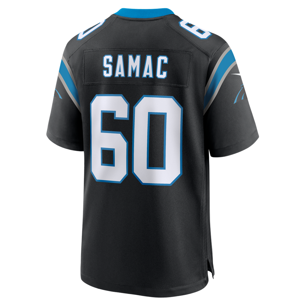 Men's Nike Carolina Panthers Nick Samac Black Team Game NFL Jersey
