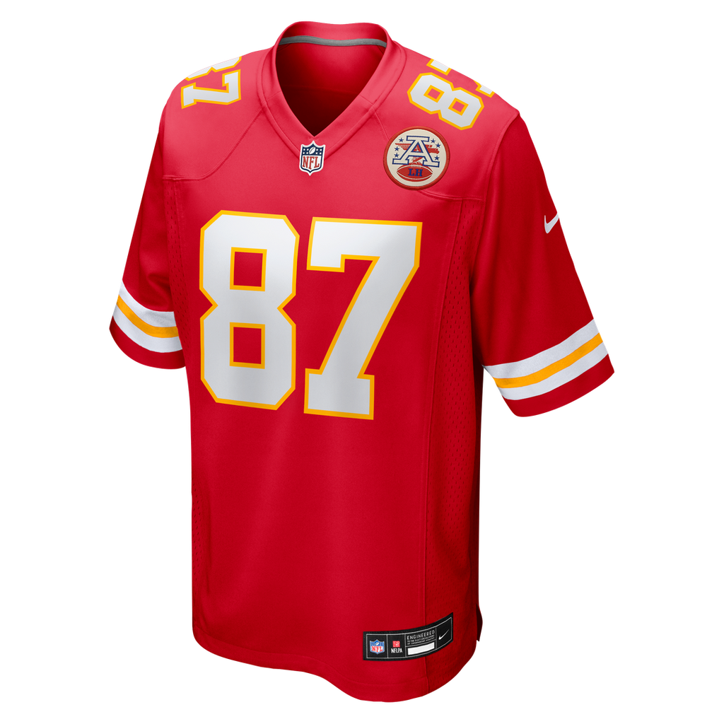 Men's Nike Kansas City Chiefs Travis Kelce Red Game NFL Jersey
