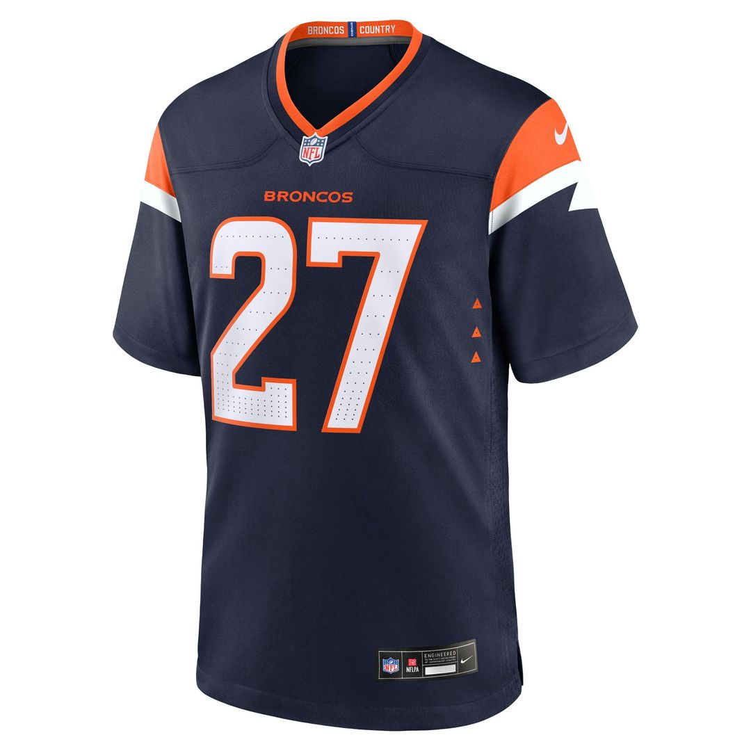 Men's Nike Denver Broncos J.K. Dobbins Navy Alternate Game NFL Jersey