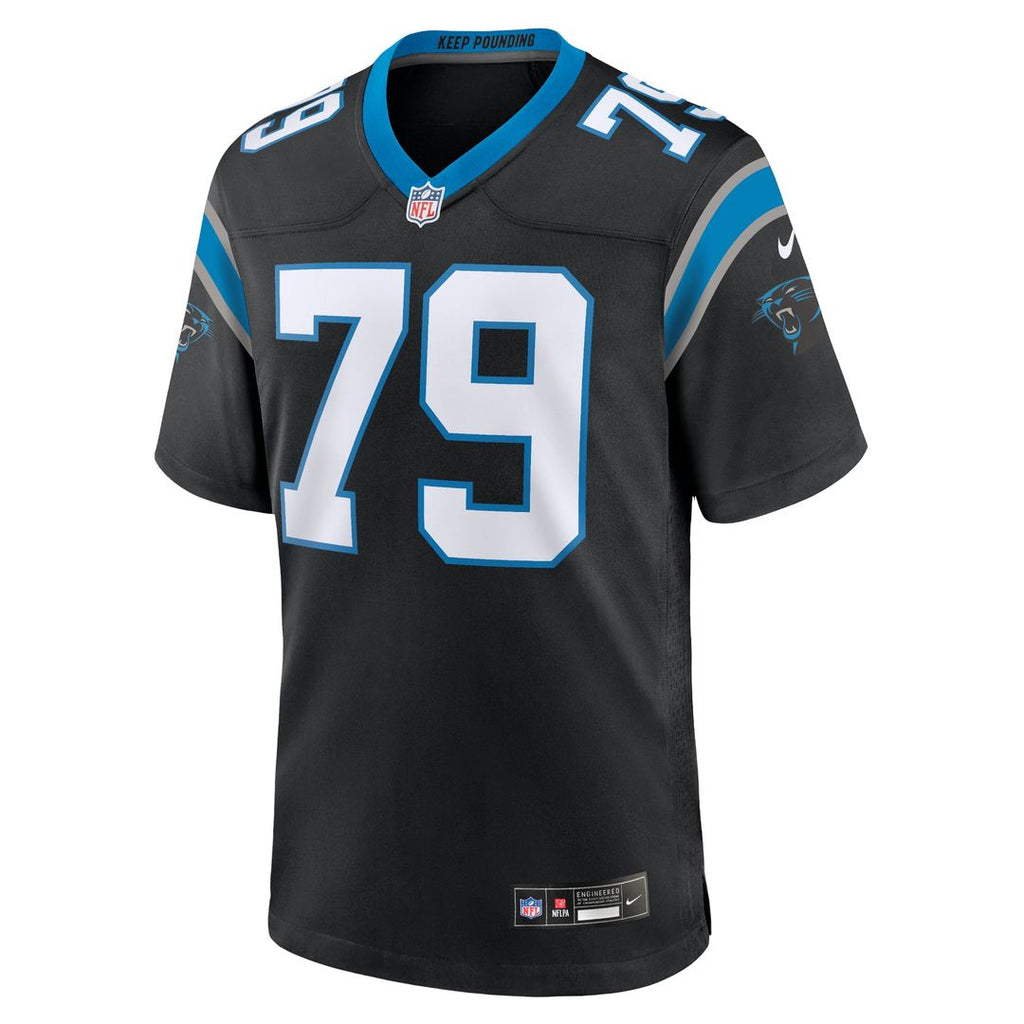 Men's Nike Carolina Panthers Ikem Ekwonu Black Game NFL Jersey