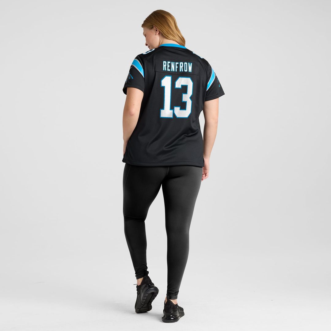 Women's Nike Carolina Panthers Hunter Renfrow Black Team Game NFL Jersey