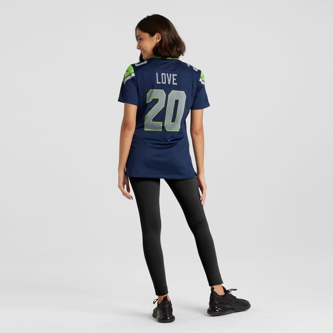 Women's Nike Seattle Seahawks Julian Love Royal Throwback Player Game NFL Jersey