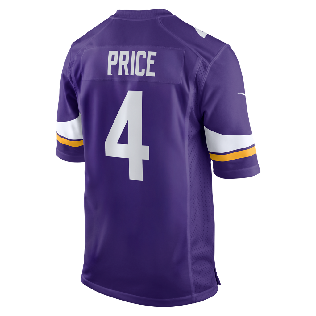 Men's Nike Minnesota Vikings Myles Price Purple Team Game NFL Jersey