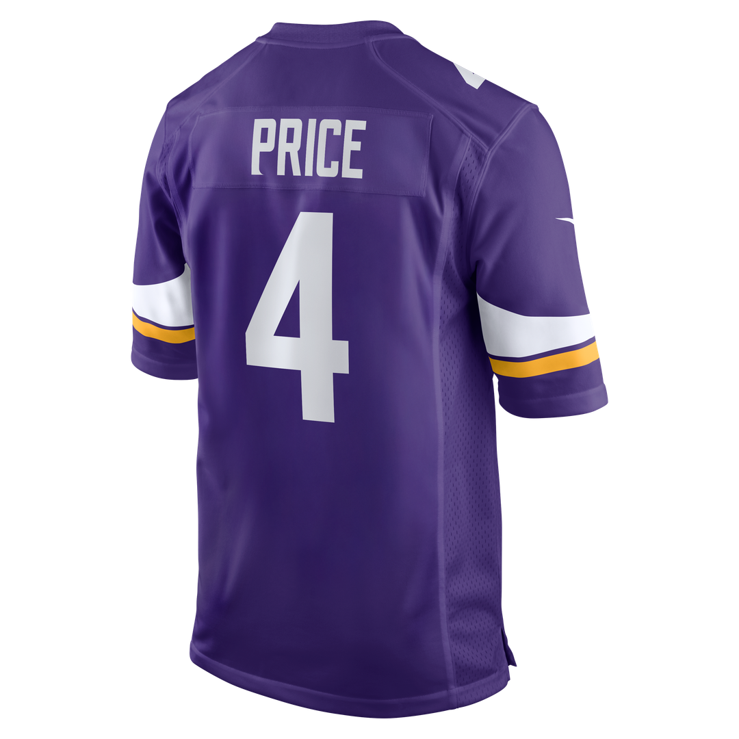 Men's Nike Minnesota Vikings Myles Price Purple Team Game NFL Jersey