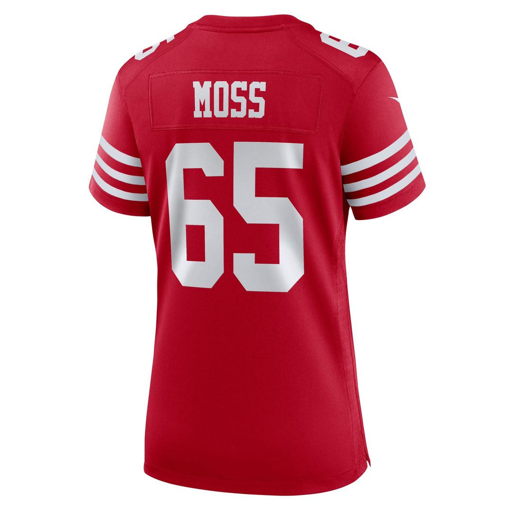 Women's Nike San Francisco 49ers Drew Moss Scarlet Team Game NFL Jersey