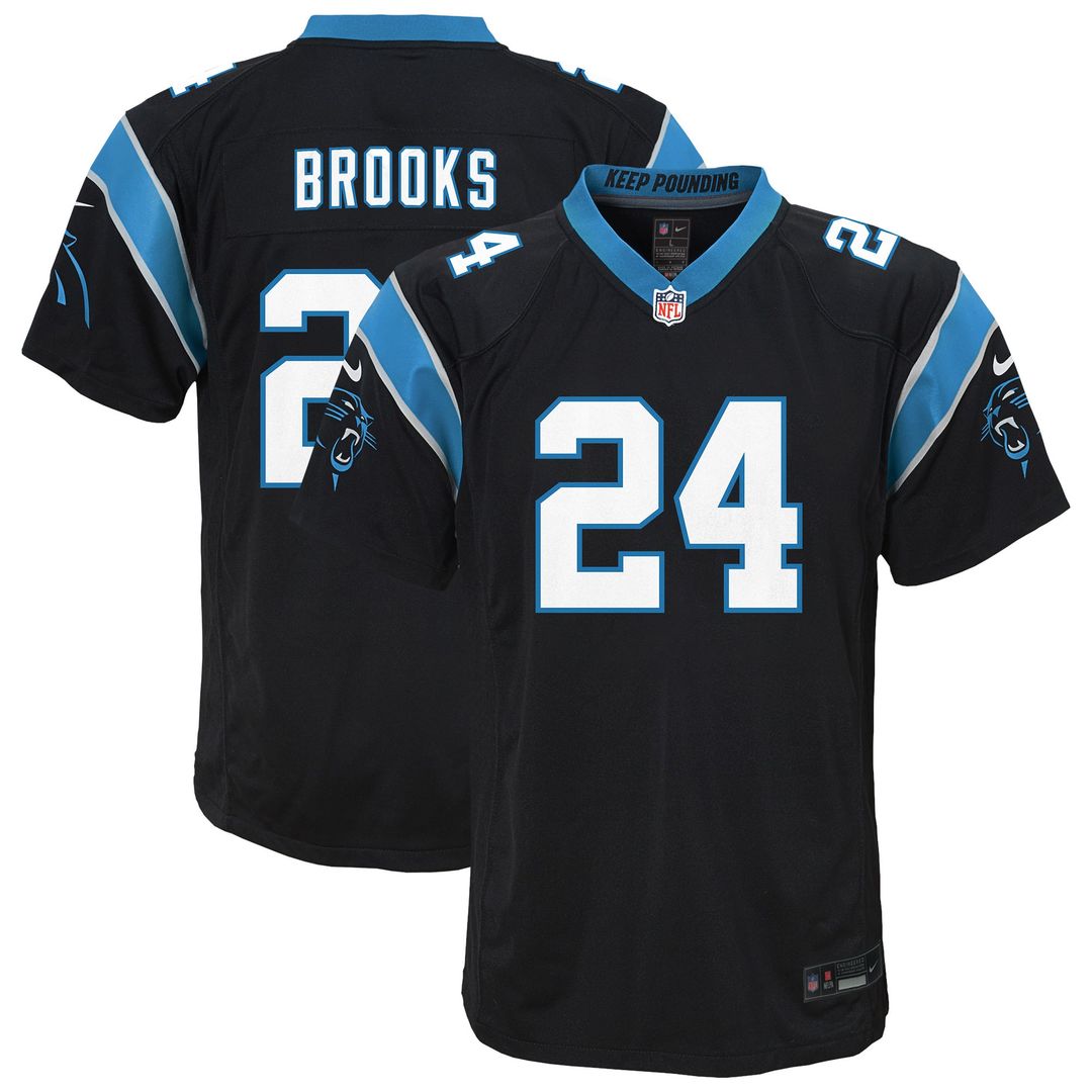 Youth Nike Carolina Panthers Jonathon Brooks Blue Game NFL Jersey
