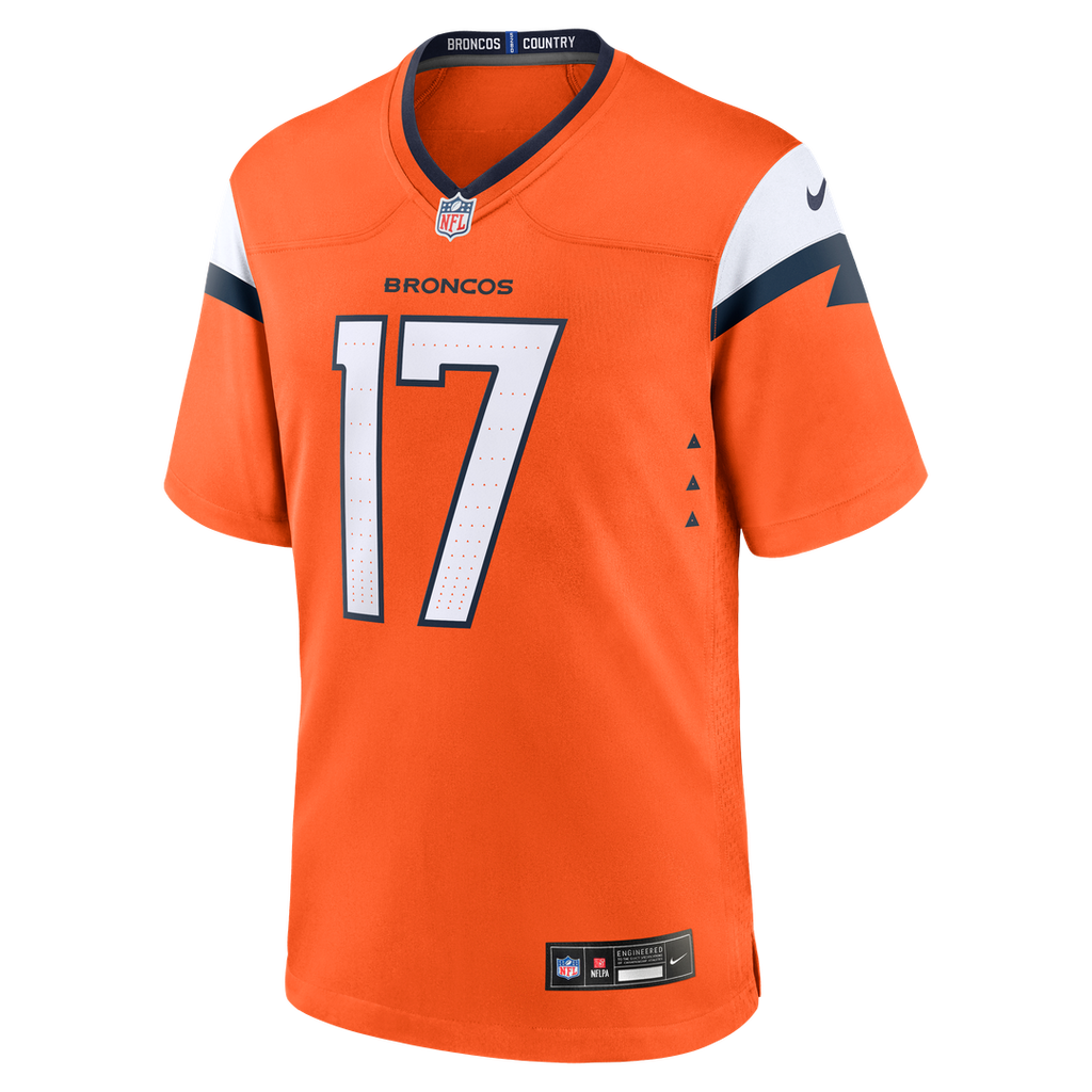 Men's Nike Denver Broncos Jaylen Waddle Orange Game NFL Jersey
