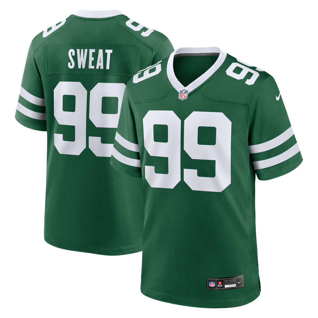 Men's Nike New York Jets T'Vondre Sweat Legacy Green Team Game NFL Jersey