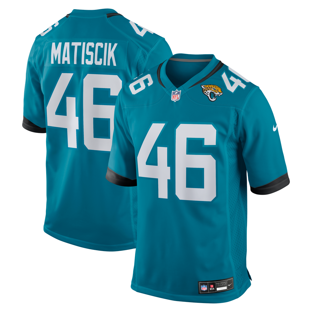 Men's Nike Jacksonville Jaguars Ross Matiscik Black Alternate Game NFL Jersey