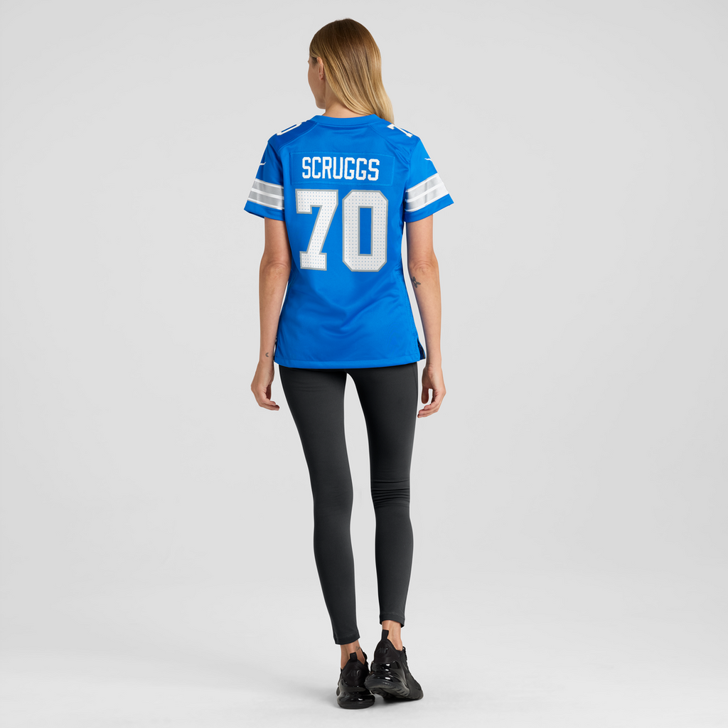 Women's Nike Detroit Lions Juice Scruggs Blue Team Game NFL Jersey