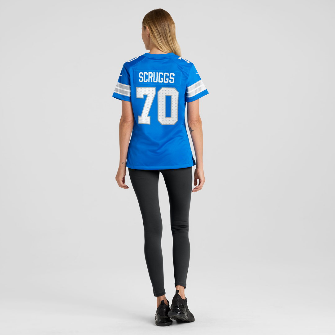 Women's Nike Detroit Lions Juice Scruggs Blue Team Game NFL Jersey