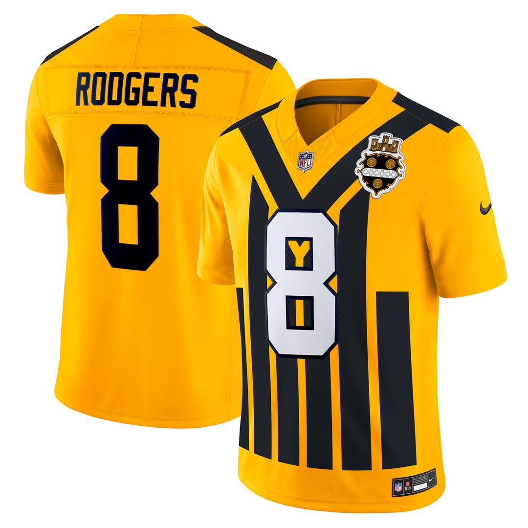 Men's Nike Pittsburgh Steelers Aaron Rodgers Gold Alternate Vapor F.U.S.E. Limited NFL Jersey