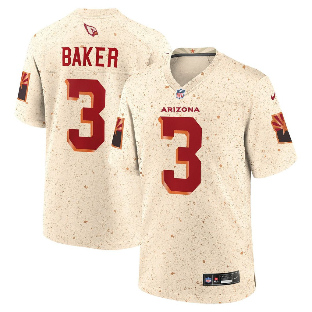 Men's Nike Arizona Cardinals Budda Baker Natural 2025 Rivalries Collection Game NFL Jersey