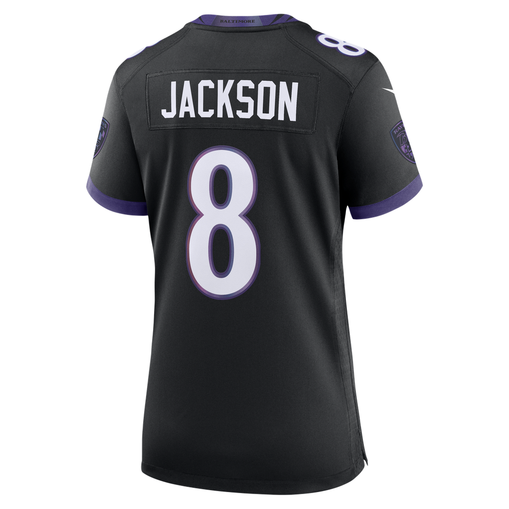 Women's Nike Baltimore Ravens Lamar Jackson Black Alternate Game NFL Jersey