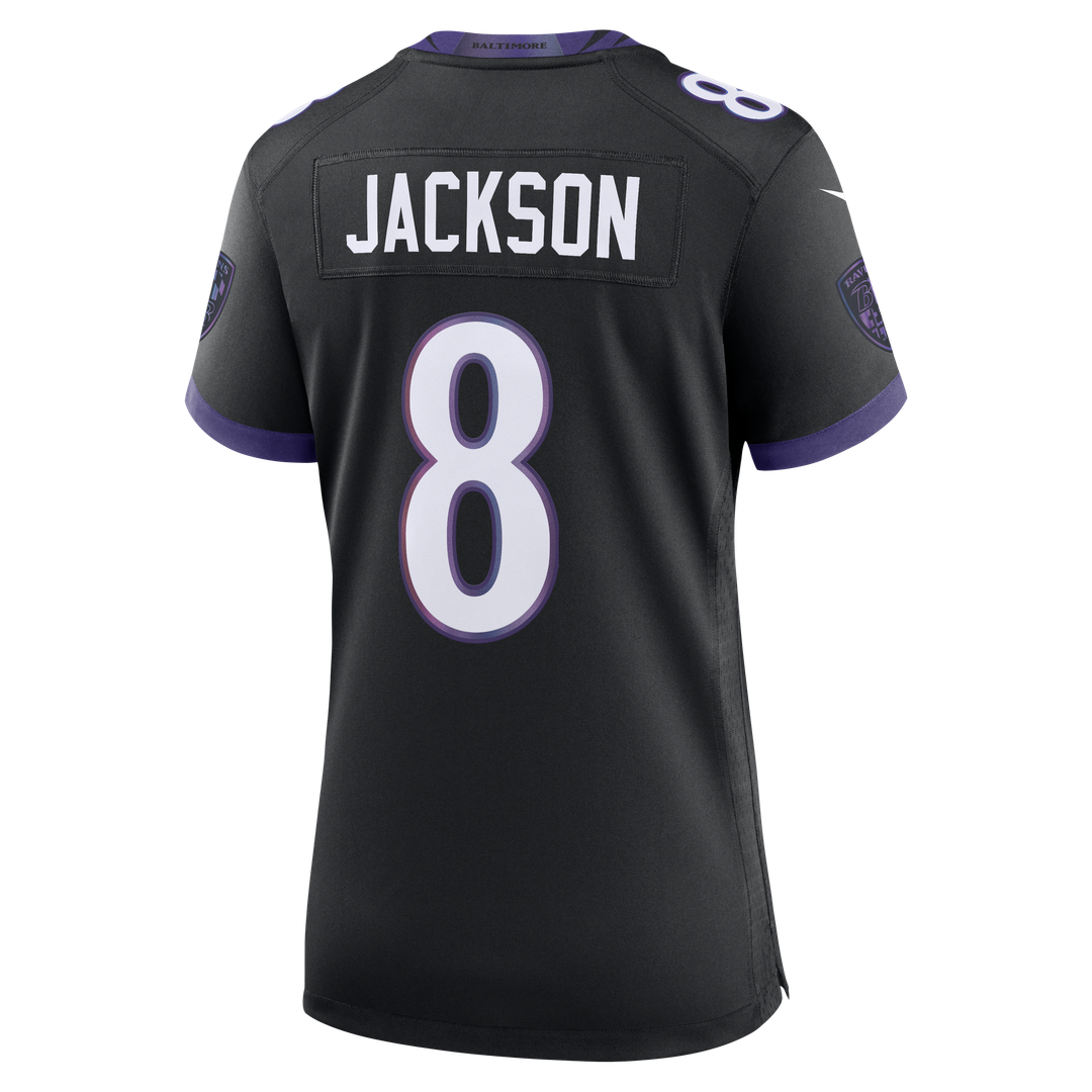 Women's Nike Baltimore Ravens Lamar Jackson Black Alternate Game NFL Jersey