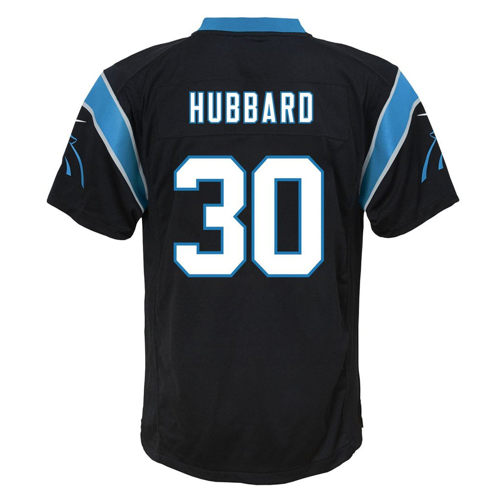 Youth Nike Carolina Panthers Chuba Hubbard Black Team Game NFL Jersey