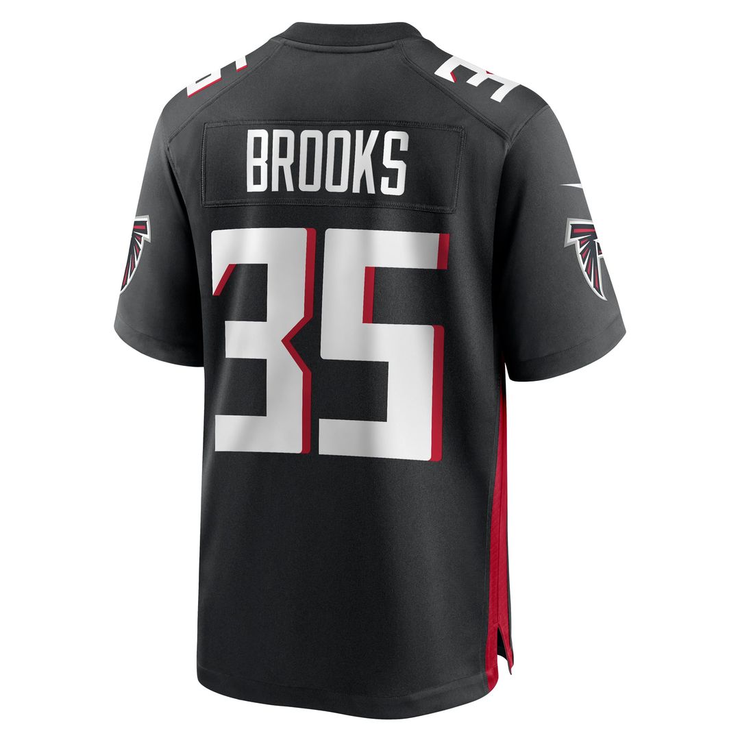 Men's Nike Atlanta Falcons Natrone Brooks Black Team Game NFL Jersey