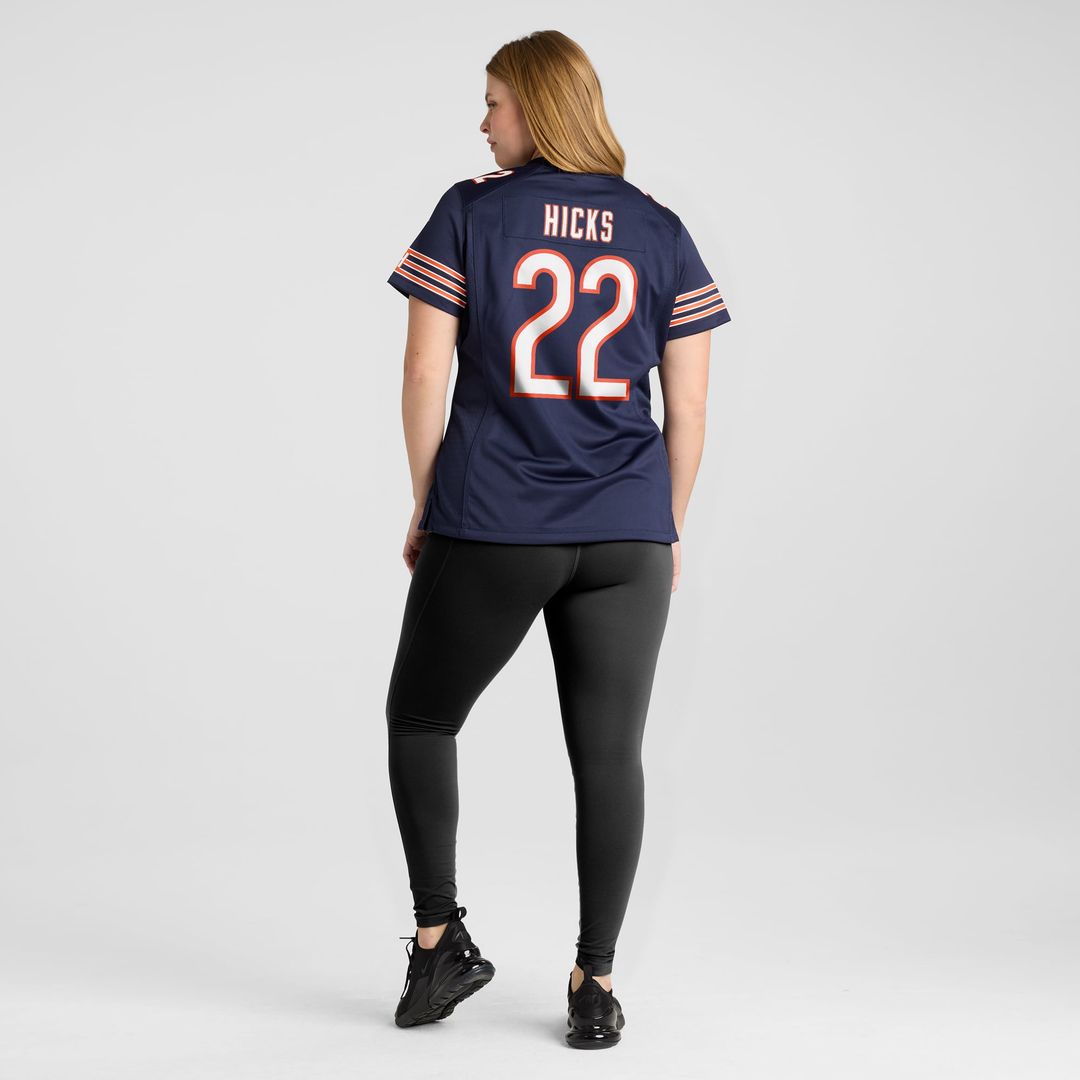 Women's Nike Chicago Bears Elijah Hicks Navy Team Game NFL Jersey