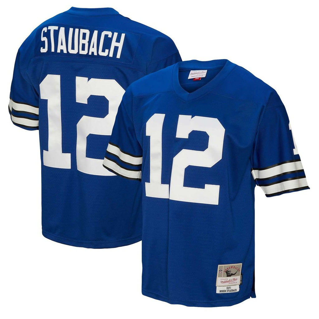 Men's Big & Tall Mitchell & Ness Dallas Cowboys Roger Staubach Navy 1971 Legacy Retired Player NFL Jersey