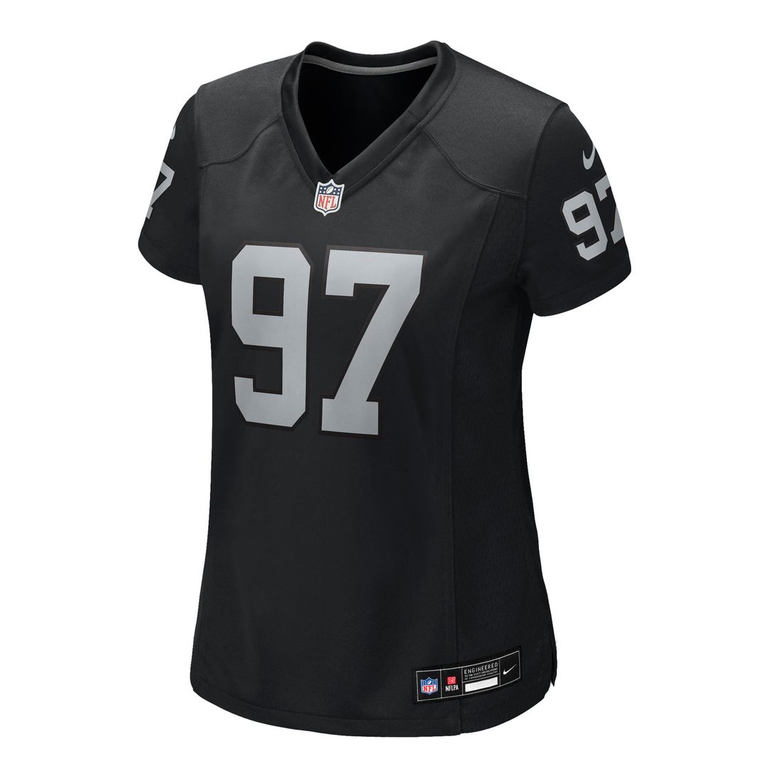 Women's Nike Las Vegas Raiders Tonka Hemingway Black Team Game NFL Jersey