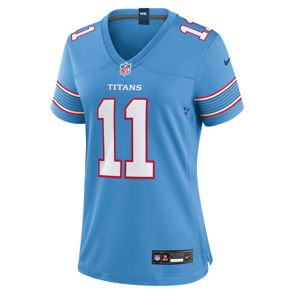 Women's Nike Tennessee Titans Jermaine Johnson II Light Blue Team Game NFL Jersey