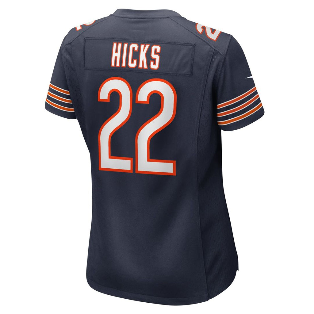 Women's Nike Chicago Bears Elijah Hicks Navy Team Game NFL Jersey