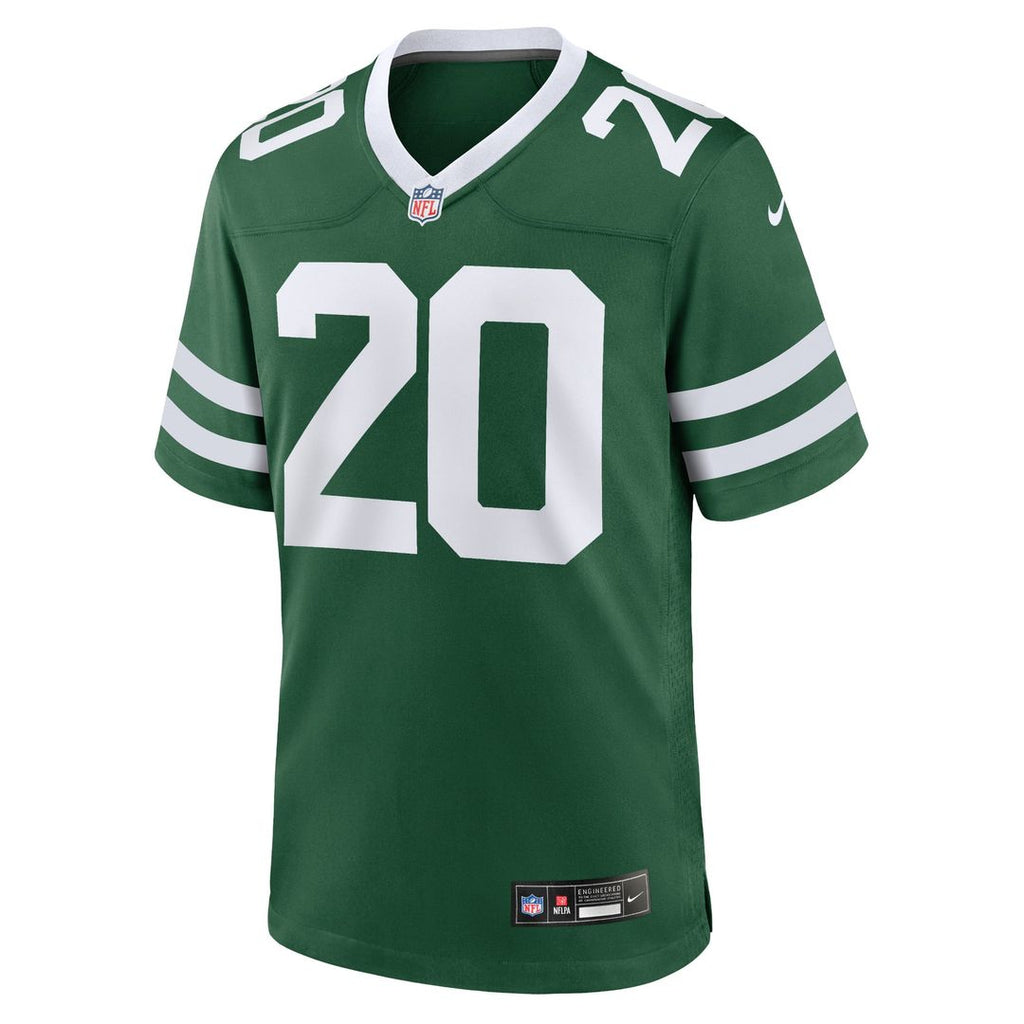 Men's Nike New York Jets Breece Hall Legacy Black Alternate Game NFL Jersey