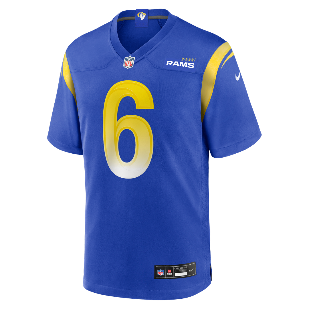 Men's Nike Los Angeles Rams Nick Hampton Royal Team Game NFL Jersey