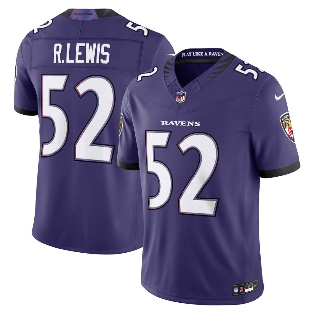 Men's Nike Baltimore Ravens Ray Lewis Purple Vapor F.U.S.E. Stitched Retired Limited NFL Jersey