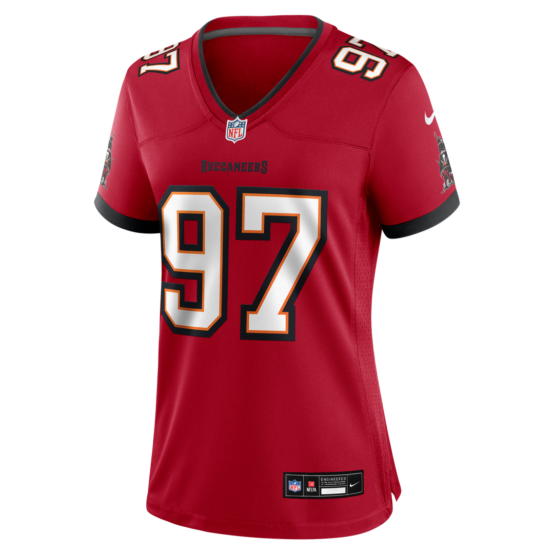 Women's Nike Tampa Bay Buccaneers Al-Quadin Muhammad Red Team Game NFL Jersey