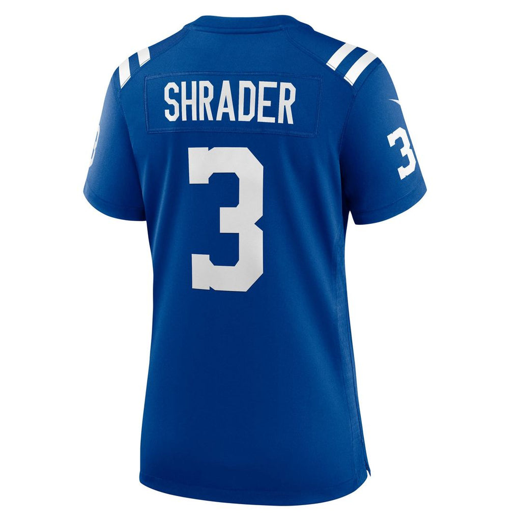 Women's Nike Indianapolis Colts Spencer Shrader Royal Team Game NFL Jersey