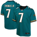 Youth Nike Jacksonville Jaguars Brian Thomas Jr. Teal Alternate 2 Prowler Throwback Game NFL Jersey