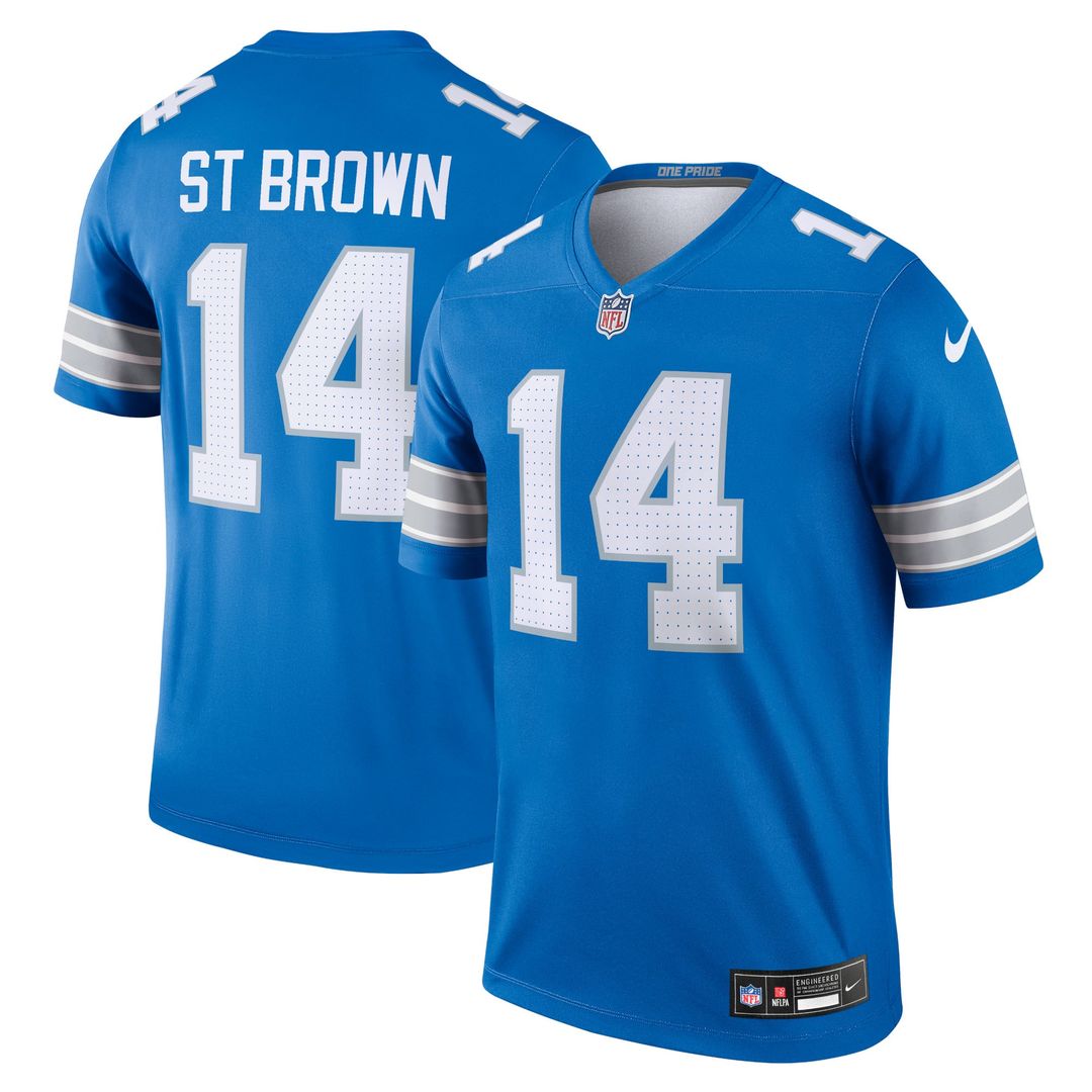 Men's Nike Detroit Lions Amon-Ra St. Brown Black Legend Player NFL Performance Top