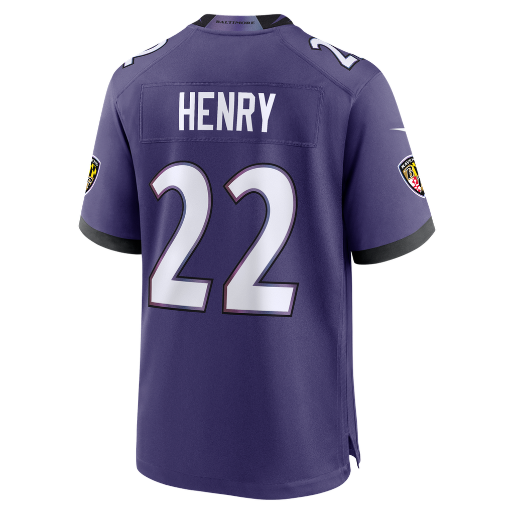 Men's Nike Baltimore Ravens Derrick Henry Purple Team Game NFL Jersey