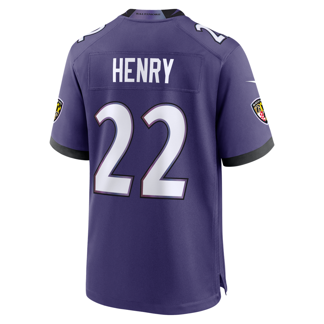 Men's Nike Baltimore Ravens Derrick Henry Purple Team Game NFL Jersey