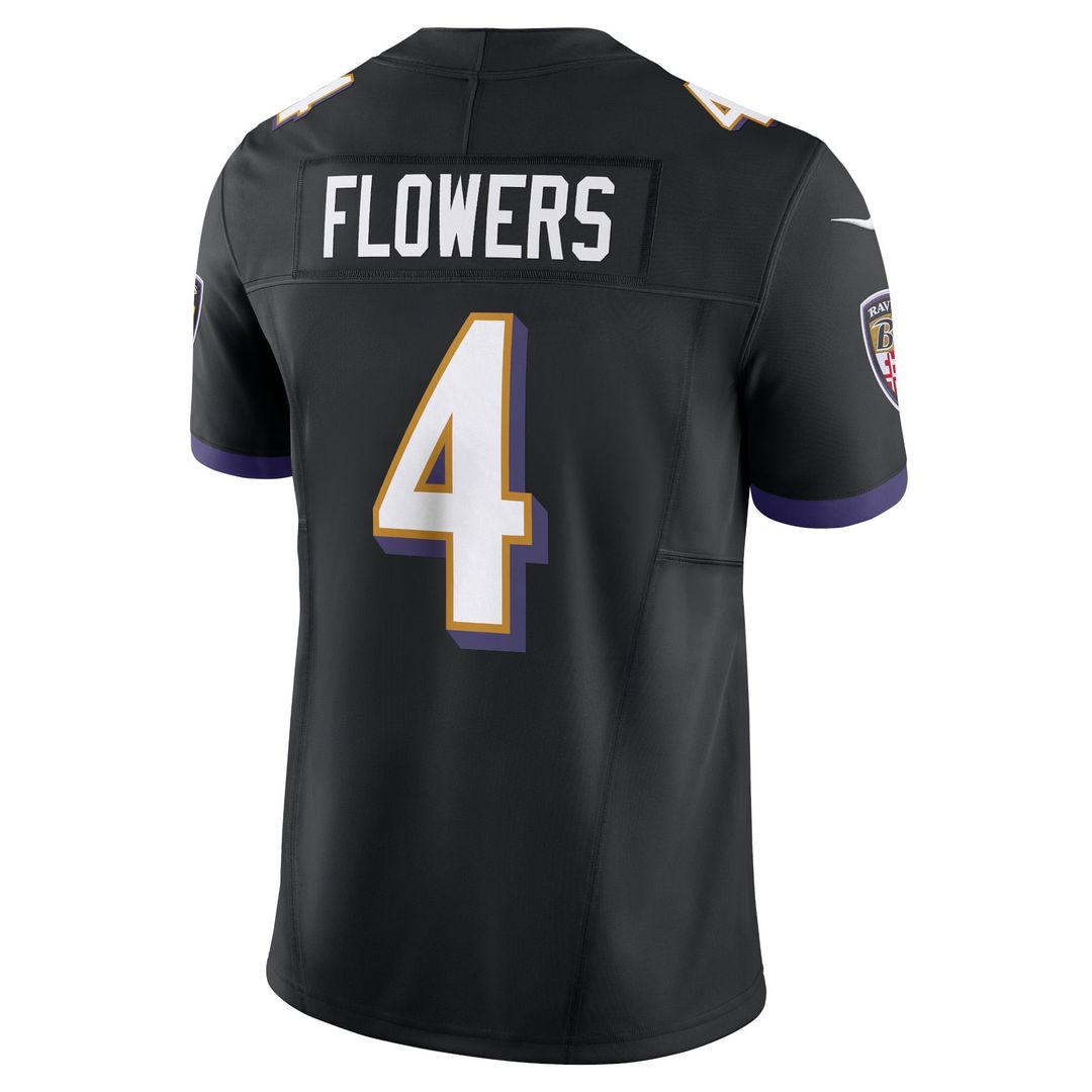Men's Nike Baltimore Ravens Zay Flowers Black Alternate Vapor F.U.S.E. Limited NFL Jersey