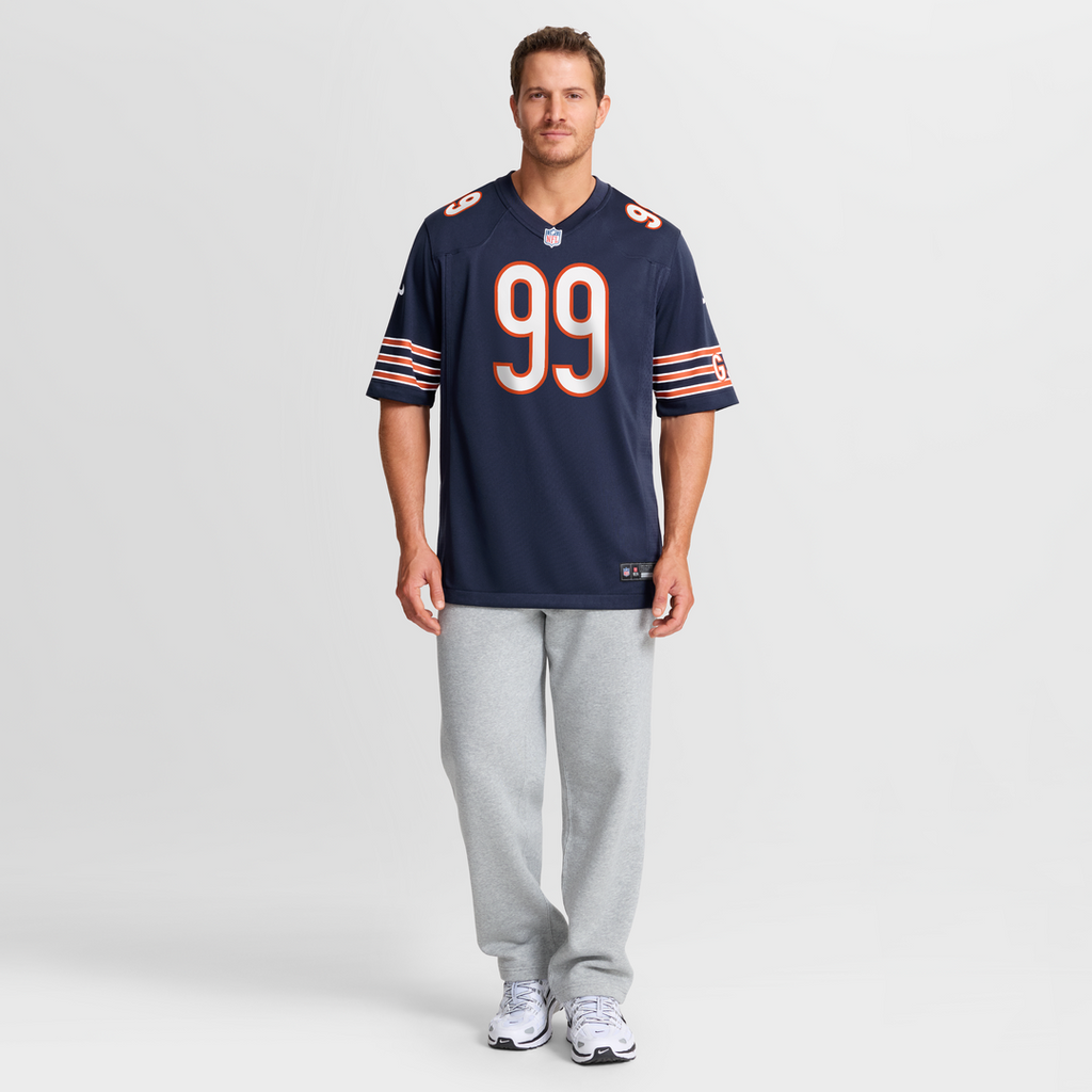 Men's Nike Chicago Bears Gervon Dexter Sr Navy Team Game NFL Jersey