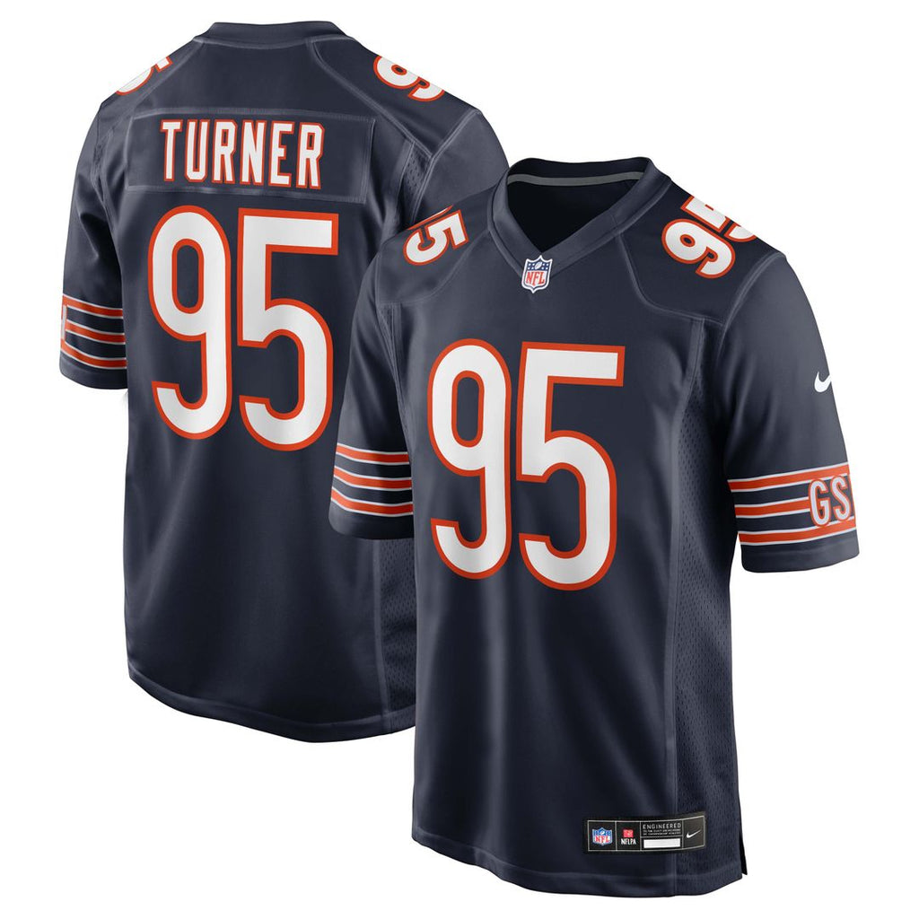 Men's Nike Chicago Bears Shemar Turner Navy Team Game NFL Jersey