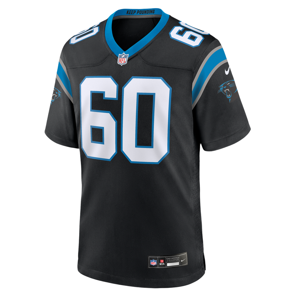 Men's Nike Carolina Panthers Nick Samac Black Team Game NFL Jersey