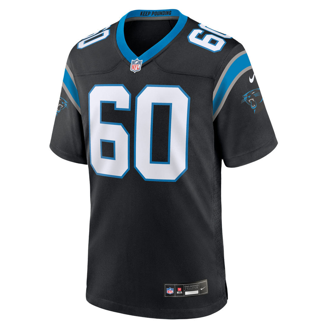 Men's Nike Carolina Panthers Nick Samac Black Team Game NFL Jersey
