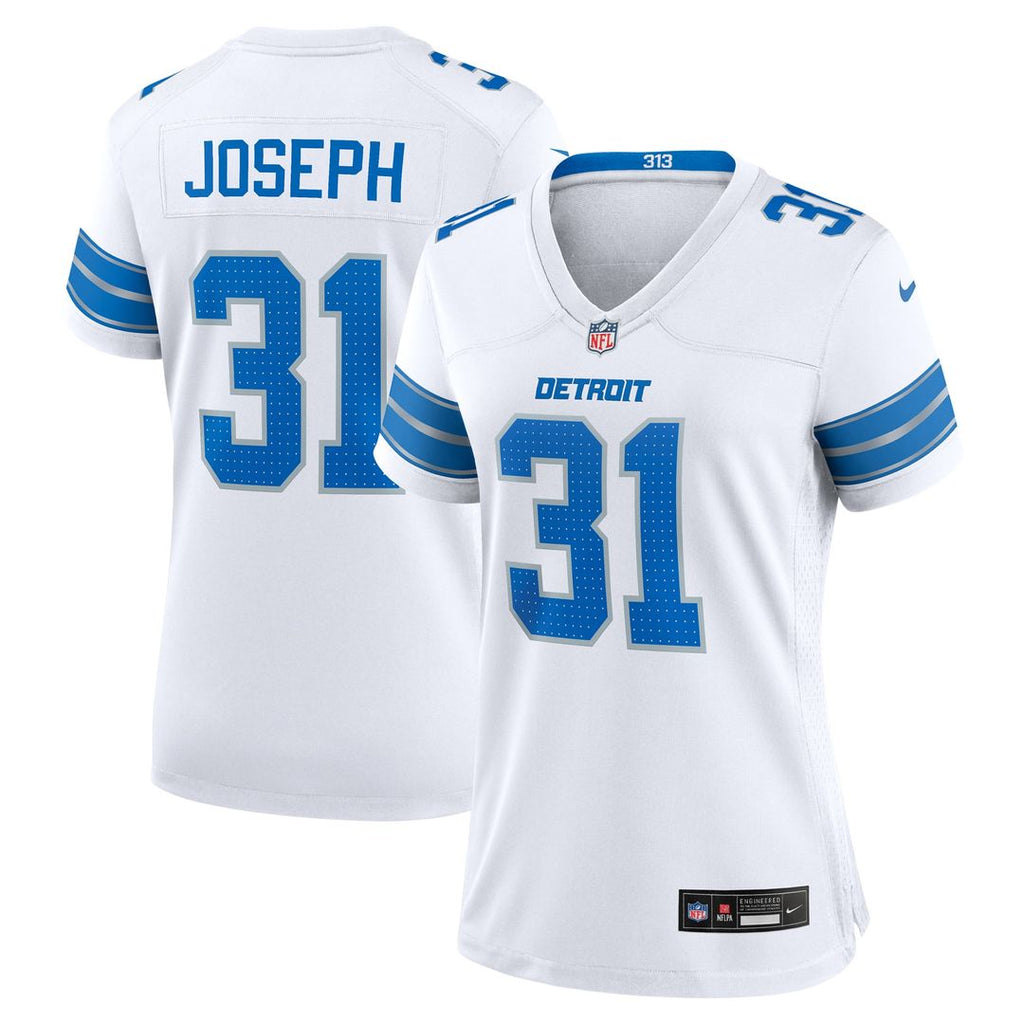 Women's Nike Detroit Lions Kerby Joseph White Game NFL Jersey