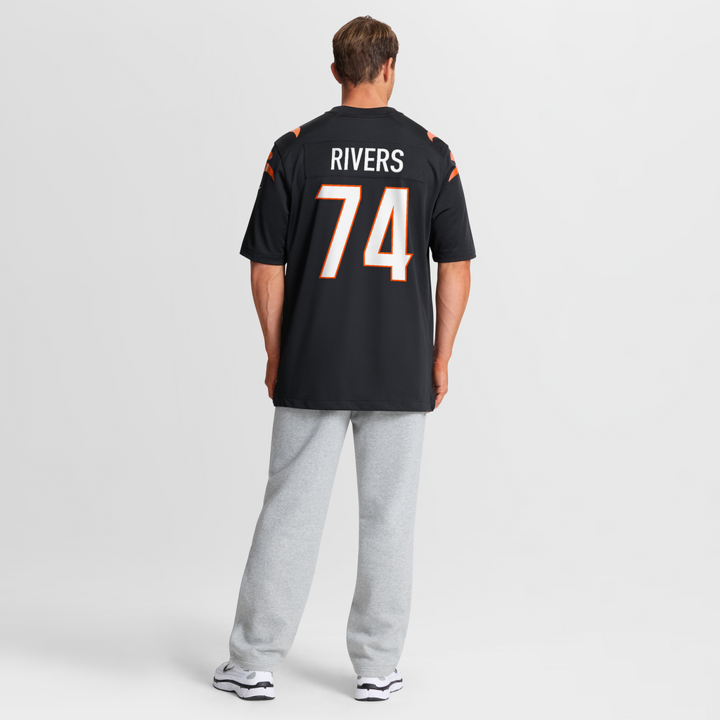 Men's Nike Cincinnati Bengals Jalen Rivers Black Team Game NFL Jersey