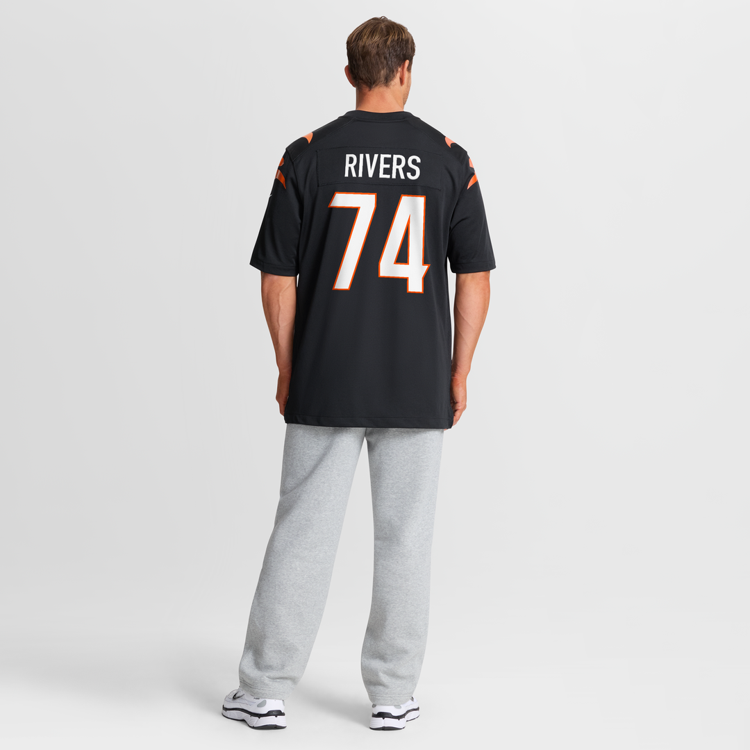 Men's Nike Cincinnati Bengals Jalen Rivers Black Team Game NFL Jersey