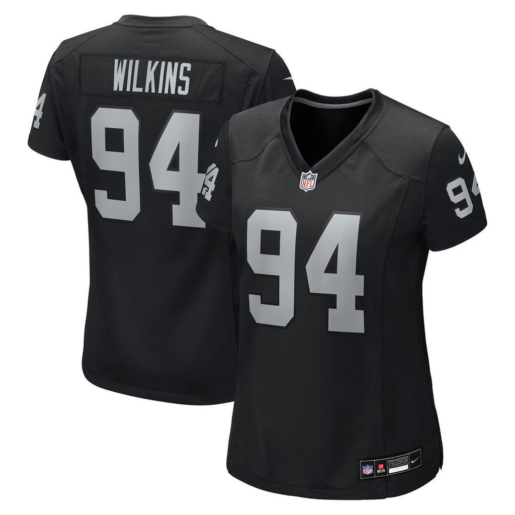 Women's Nike Las Vegas Raiders Christian Wilkins Black Team Game NFL Jersey