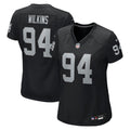 Women's Nike Las Vegas Raiders Christian Wilkins Black Team Game NFL Jersey