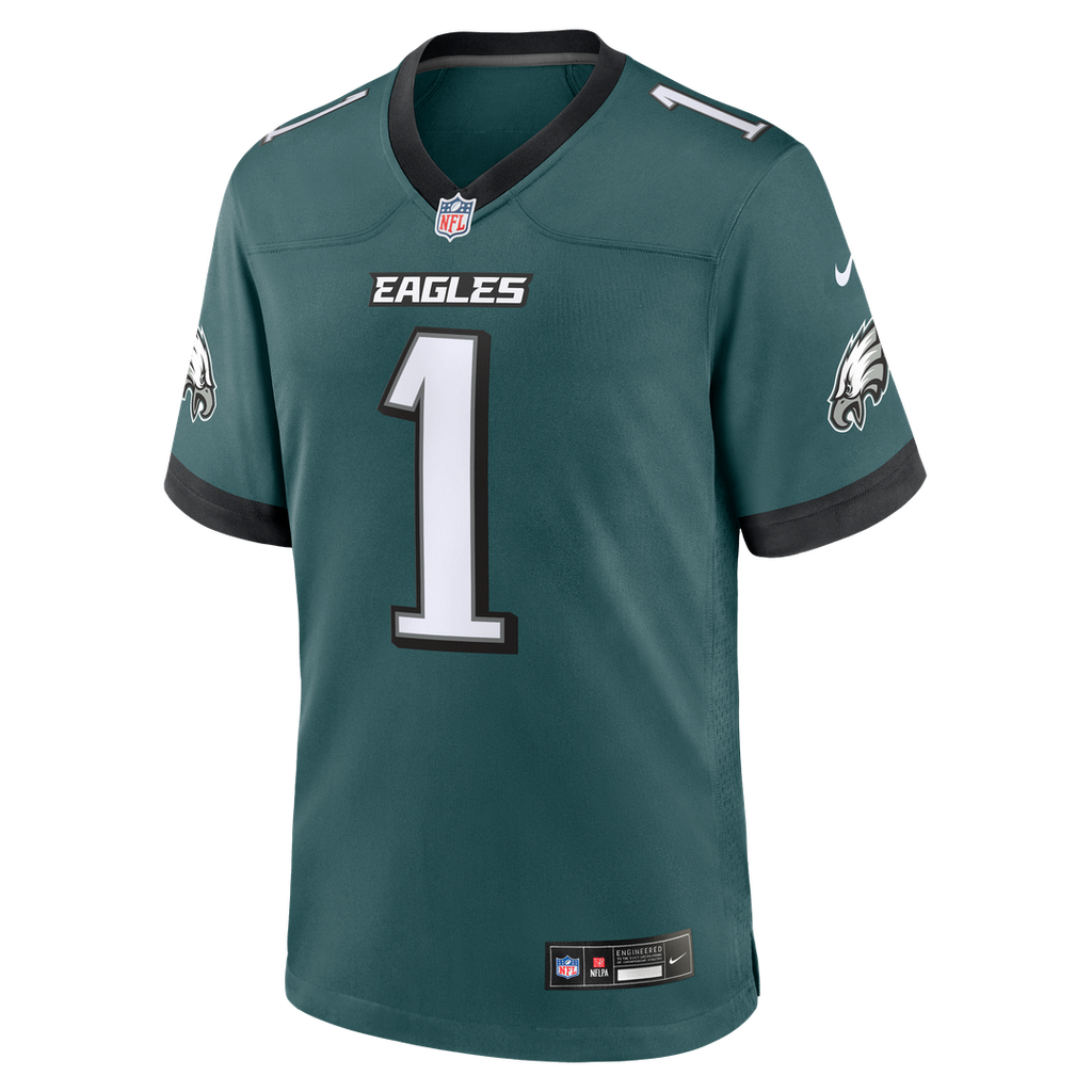 Men's Nike Philadelphia Eagles Jalen Hurts Black Alternate Game NFL Jersey