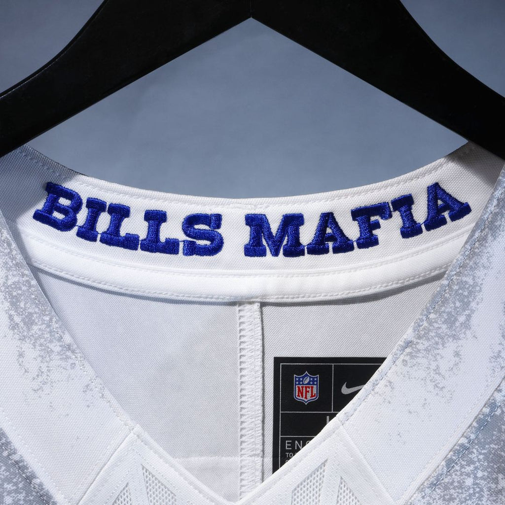Men's Nike Buffalo Bills Josh Allen White 2025 Rivalries Collection Stitched Limited NFL Jersey